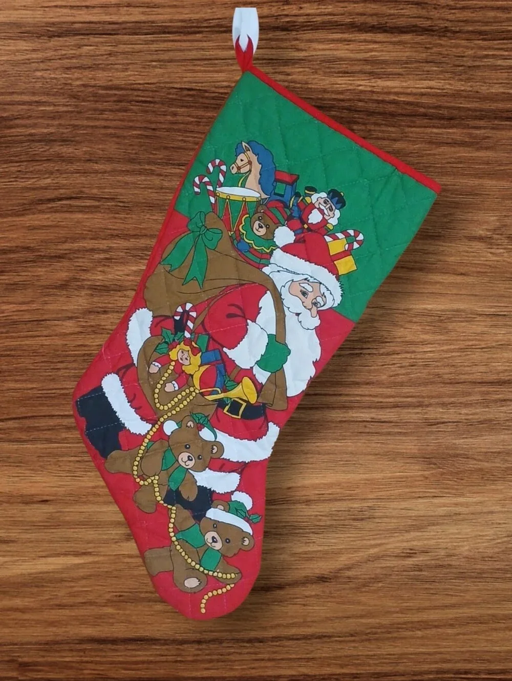 Vintage Quilted Chritmas Stocking